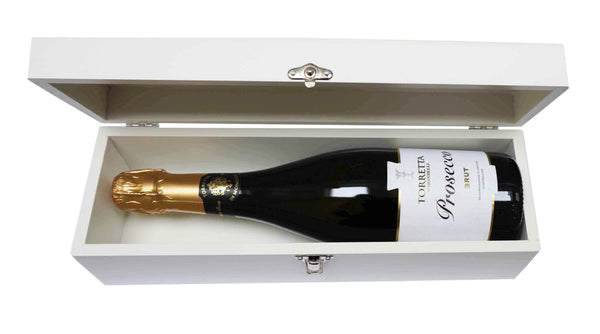 Luxury wine box white with wine